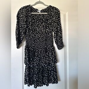 Shirred Tiered Mini Dress